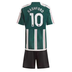 Manchester United Marcus Rashford #10 Replica Away Stadium Kit for Kids 2023-24 Short Sleeve (+ pants)